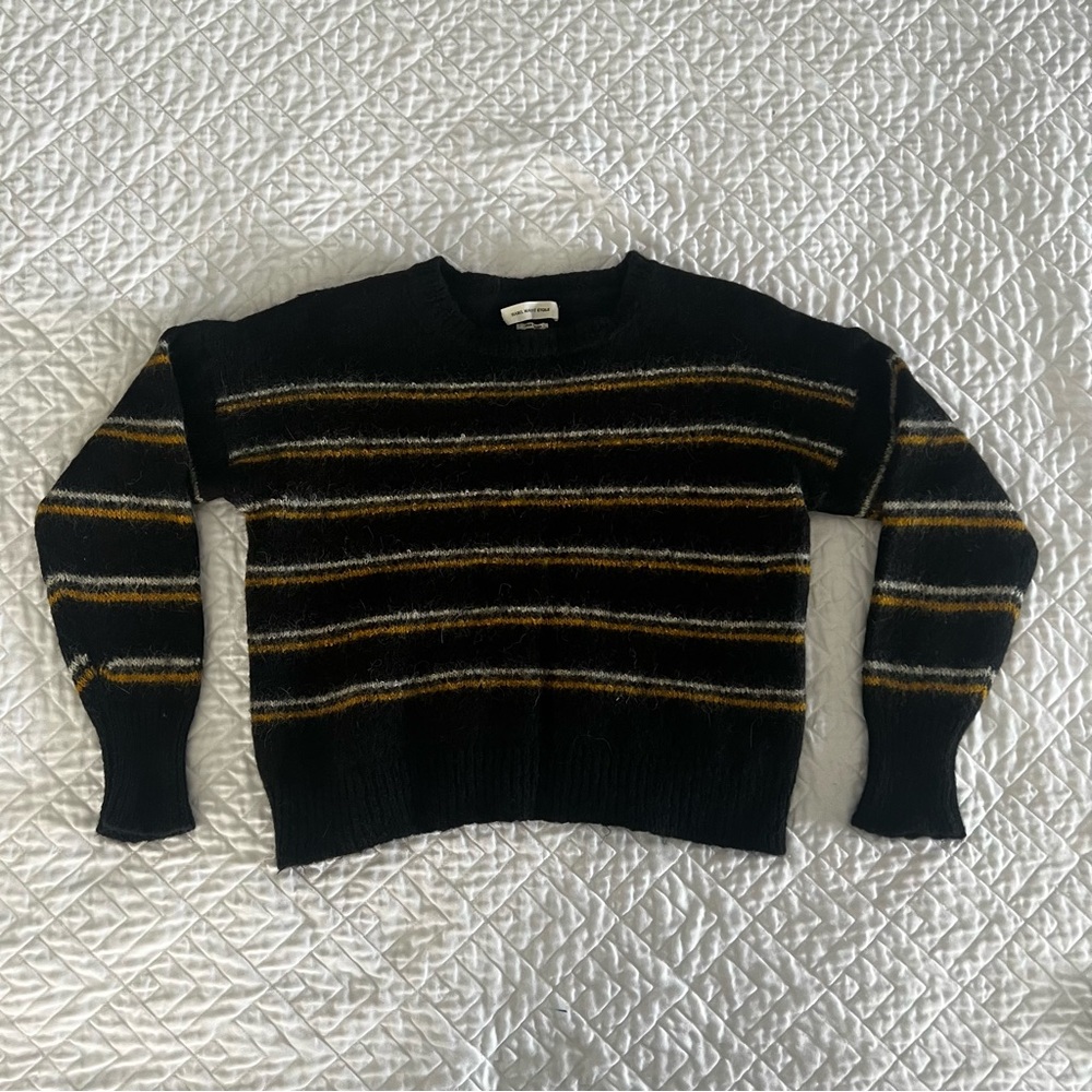 Isabele Marant Etoile Cropped Stripped Wool Sweater Small 40